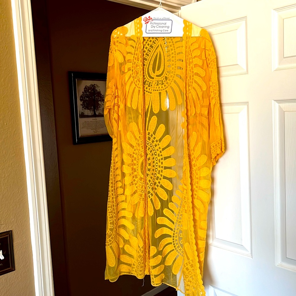 Sheer long cardigan